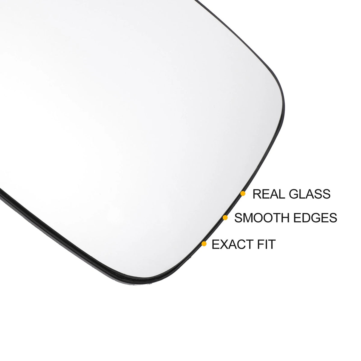 Left Side White Mirror Glass w/ Back for Renault Laguna (2001–2007)