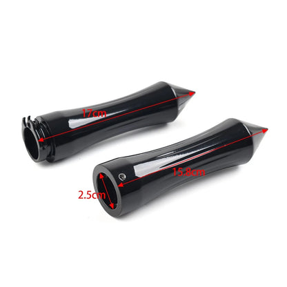 1" Spike Handlebar Hand Grips with Throttle for Harley Honda Motorcycle