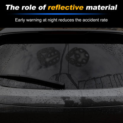 Reflective Bumper Decal for - Black Dice