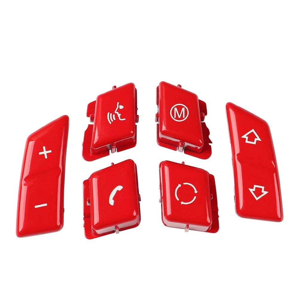 6pcs Steering Wheel Switch Button Cover for BMW M3 E90 E92 E93 (2007–2013)