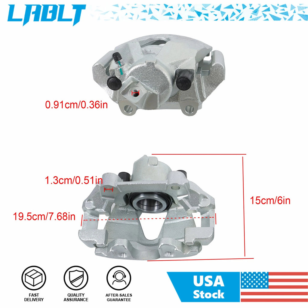 Front LH & RH Brake Caliper w/ Bracket for VW Golf Jetta Beetle Audi A3 (1998–2003)