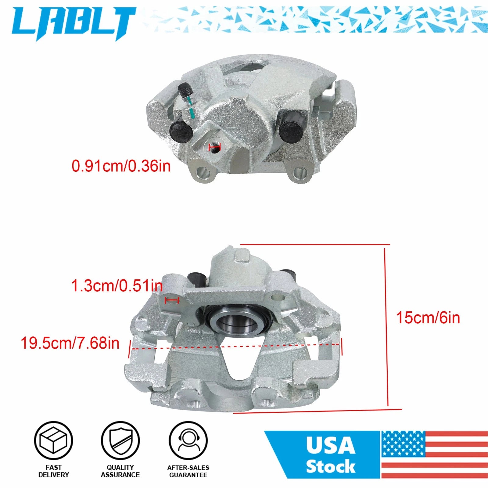Front LH & RH Brake Caliper w/ Bracket for VW Golf Jetta Beetle Audi A3 (1998–2003)