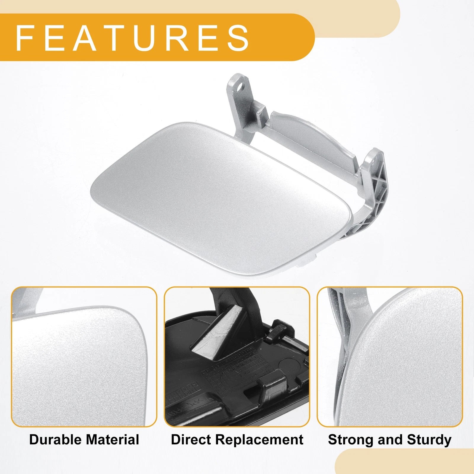 Front Left Washer Nozzle Cover Cap for Audi Q5 (2013–2017) 1 Pc Silver Tone