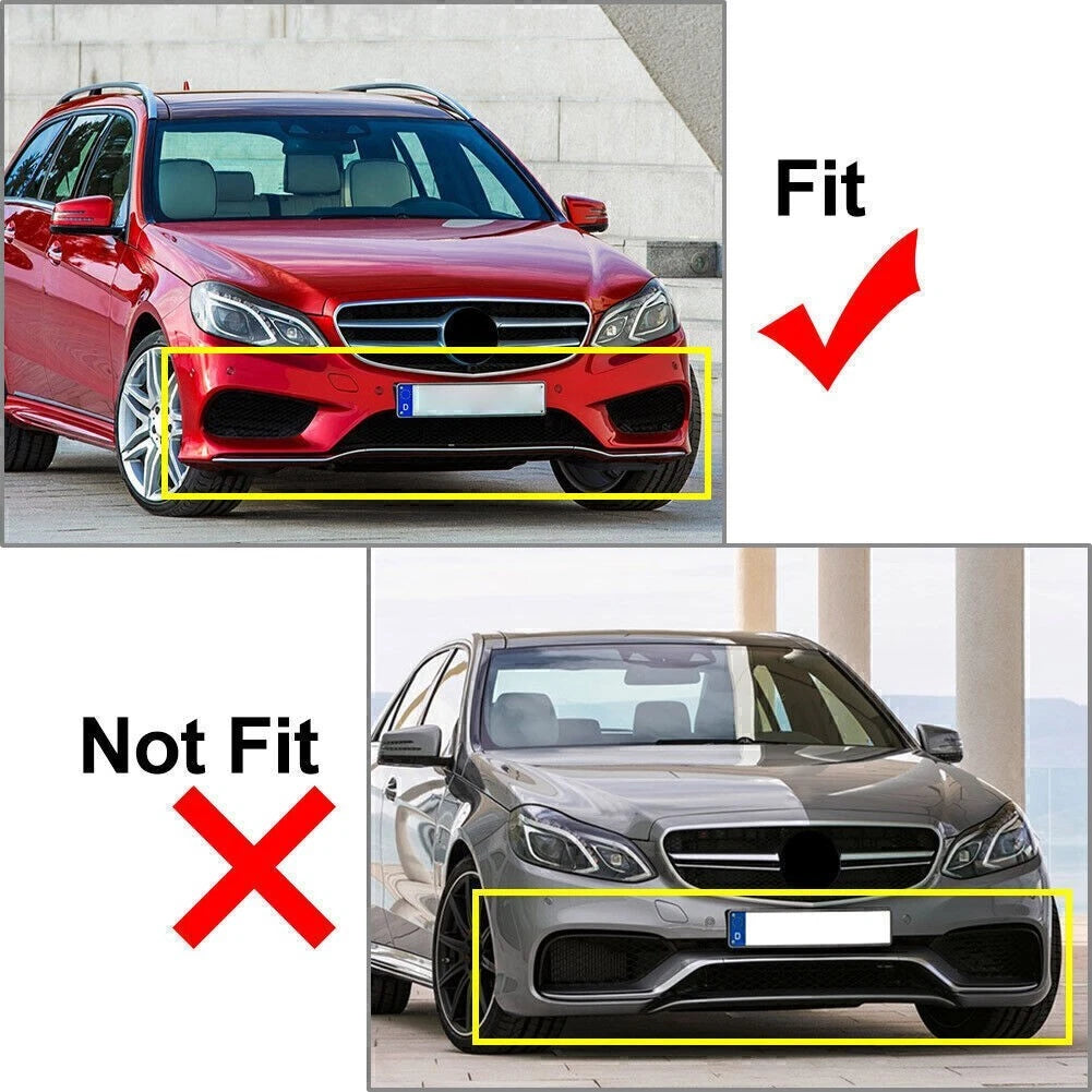 Front Bumper Lip Chin Spoiler Splitter for Benz E-Class W212 (2014–2016) Carbon