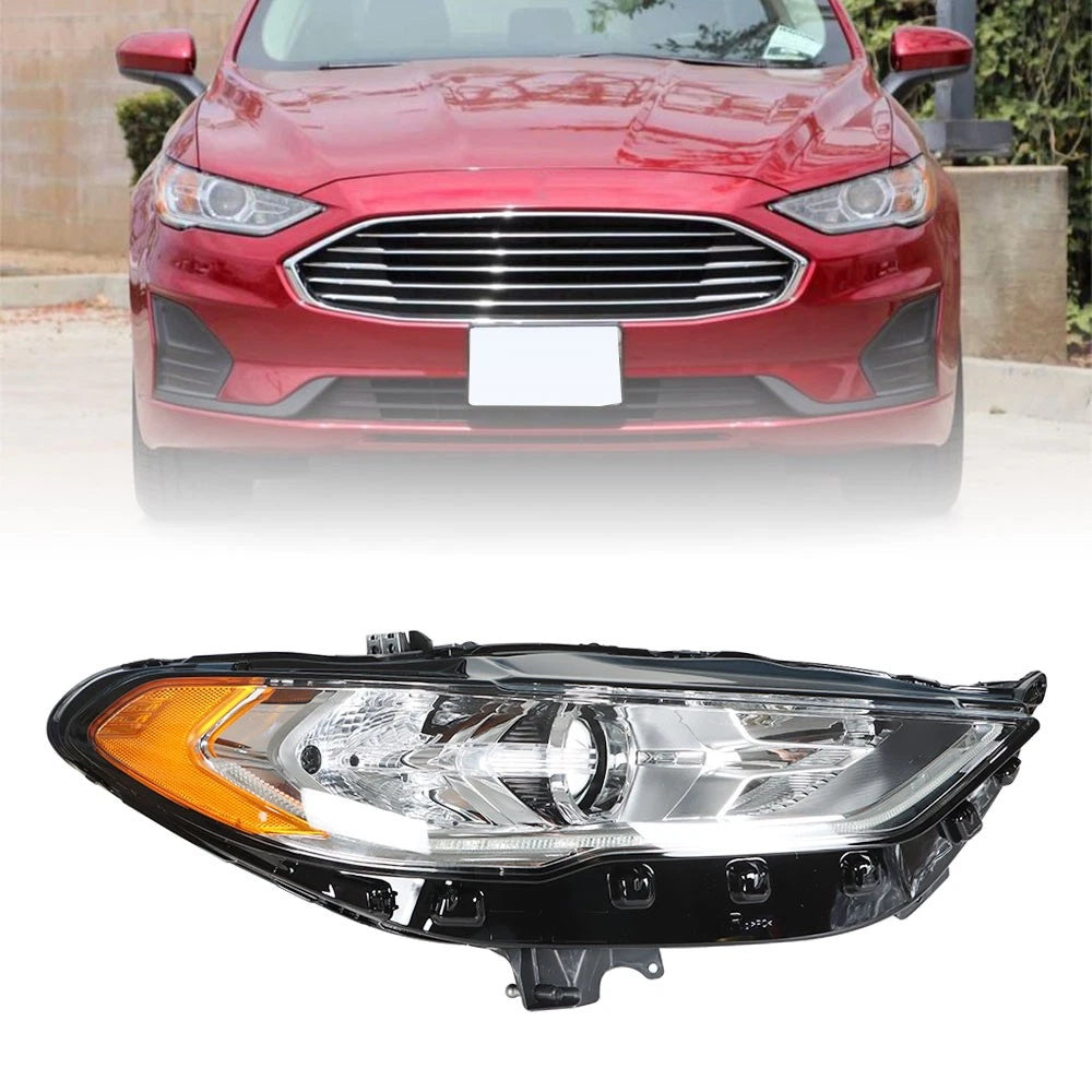 Halogen Headlight Projector for Ford Fusion (2017–2019) Passenger Side Chrome