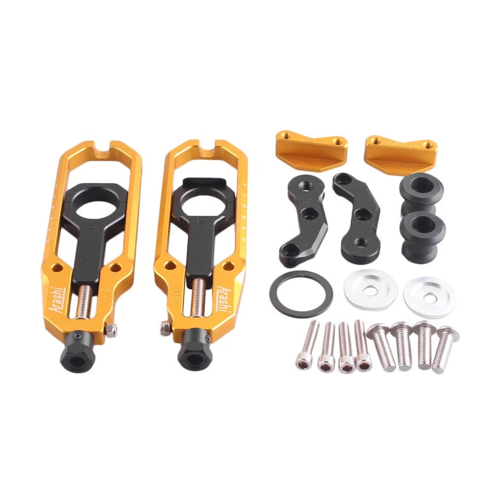 Gold Chain Adjustment Tensioners for Suzuki GSXR1000 (2009–2013) Pair