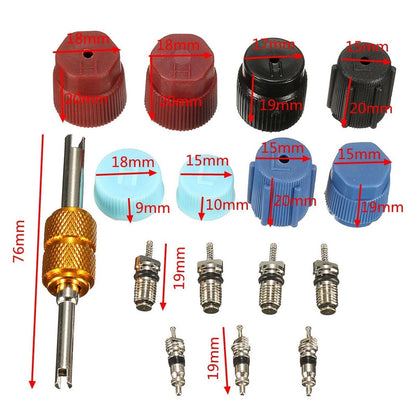 16pcs A/C Valve Core Kit for AC System (Universal)