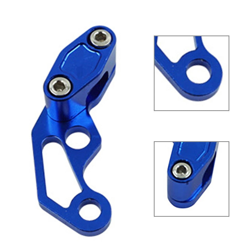 Brake Line Clamp Protector for Universal Fit Motor Bikes (Aluminum, Blue)