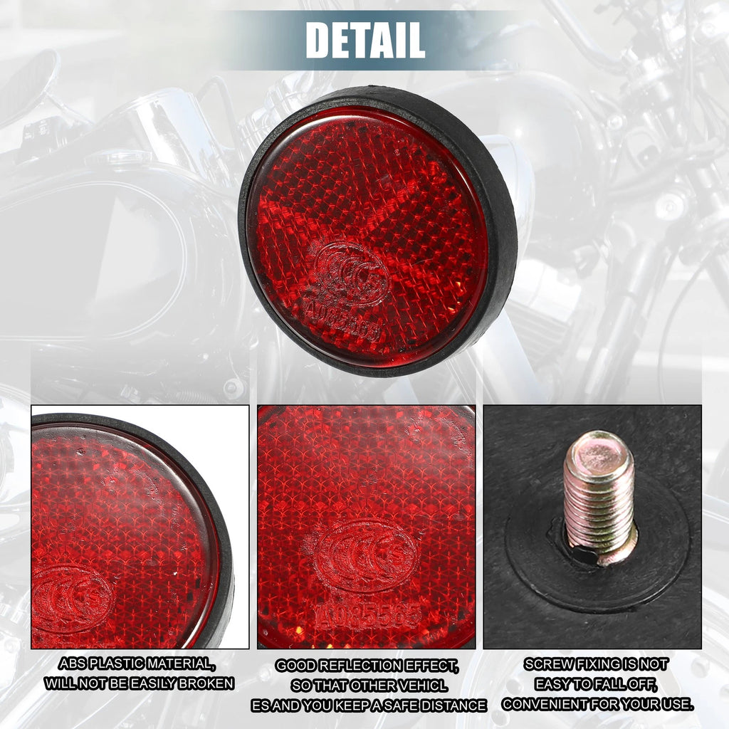 Safety Spoke Reflectors with Screws 12 Piece Set for Universal Bikes (Red)