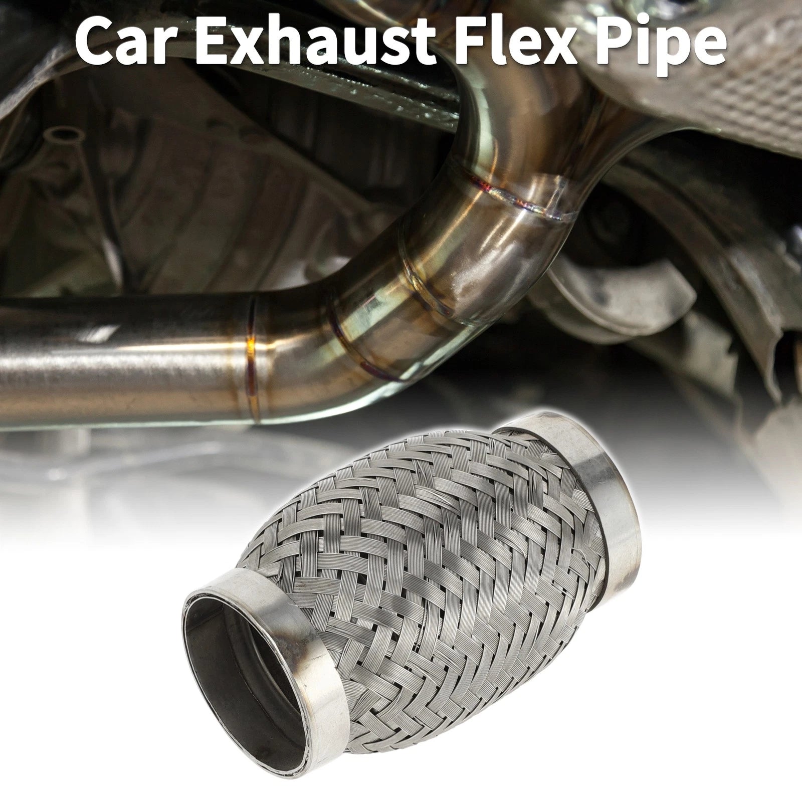2 Inch OD Exhaust Flex Pipe for Universal Applications (1Pc)