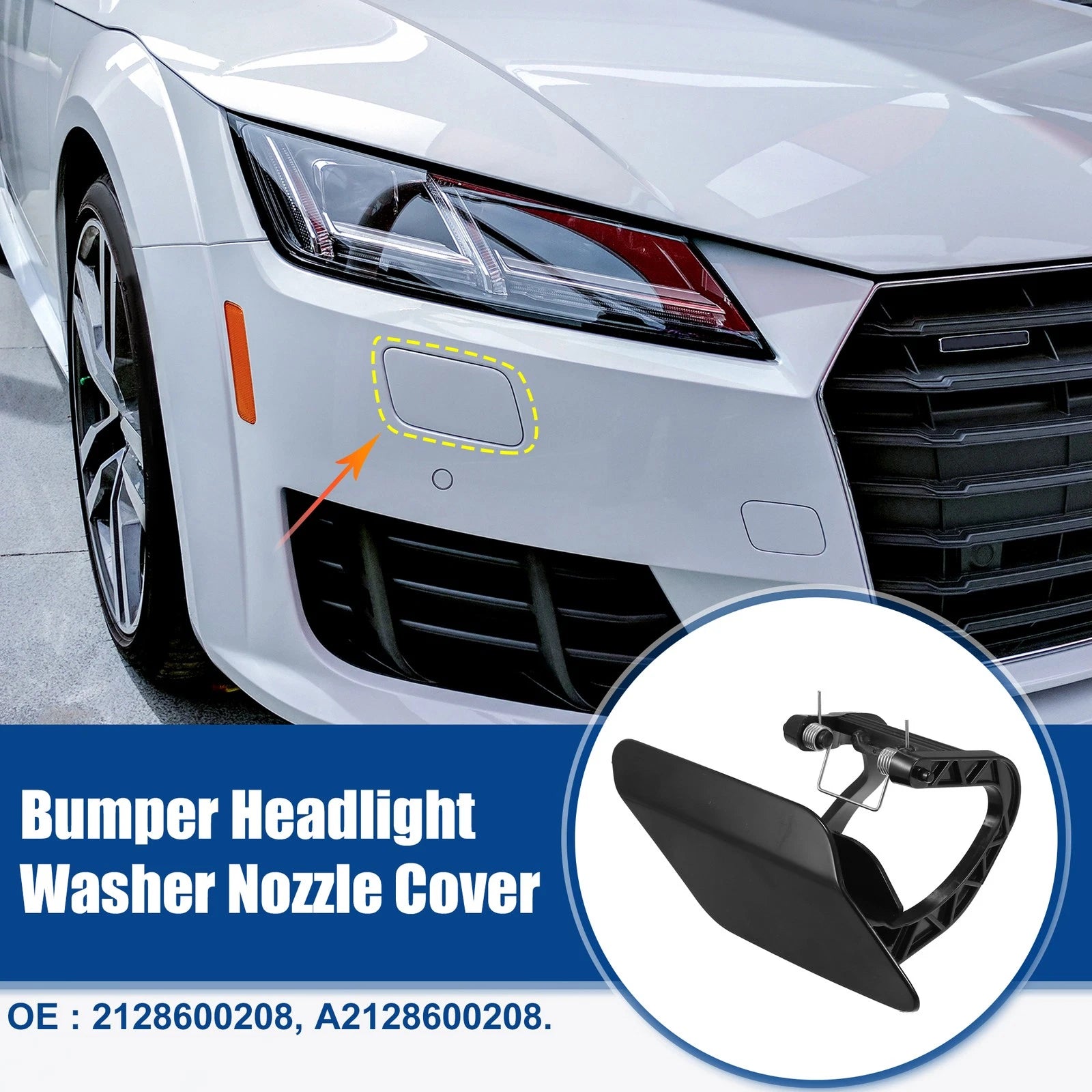 Right Headlight Washer Spray Nozzle Cap Replacement for Mercedes E-Class W212 (2010–2015)