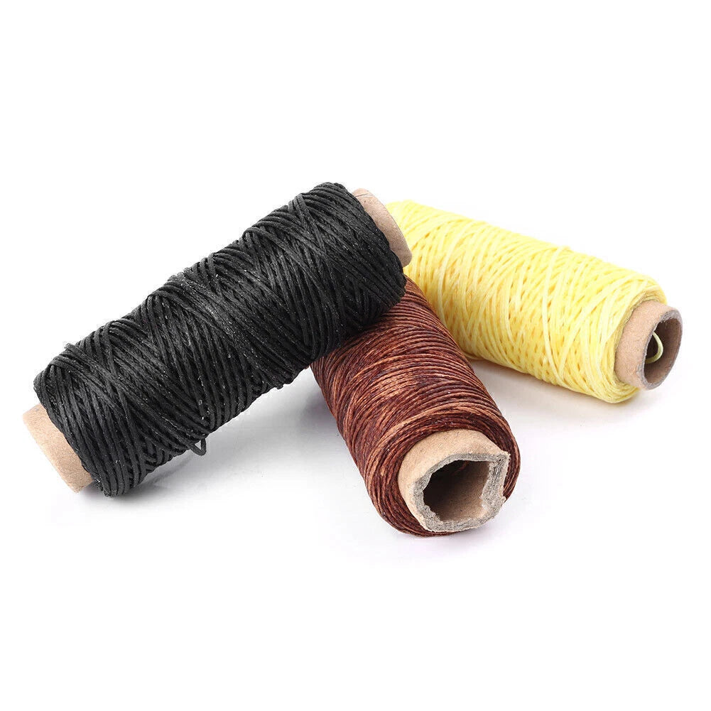 Leather Sewing Waxed Thread 50M 150D 1mm Craft Stitching Cord Tool