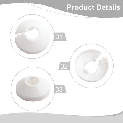 10PCS Pipe Cover Collar 50mm for PVC50 DN40 Tube Radiator Installation