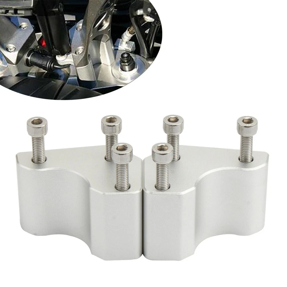 Handlebar Riser Spacer Kit for Kawasaki Concours 1400 ABS 2008–2022, Silver