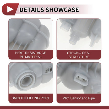 Coolant Expansion Overflow Tank with Cap No. 8W0121405G for Audi A4 A5 (–)