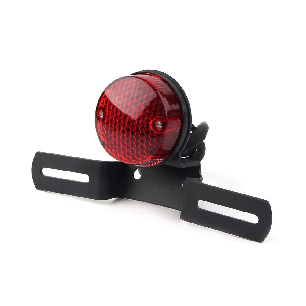 12V Round Red Brake Tail Light for Bobber Chopper Cafe Racer (ATVS)