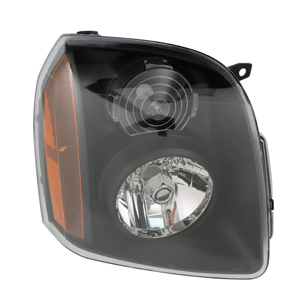 Headlight Assembly for GMC Yukon XL (2007–2014) LH/RH Halogen Black Clear