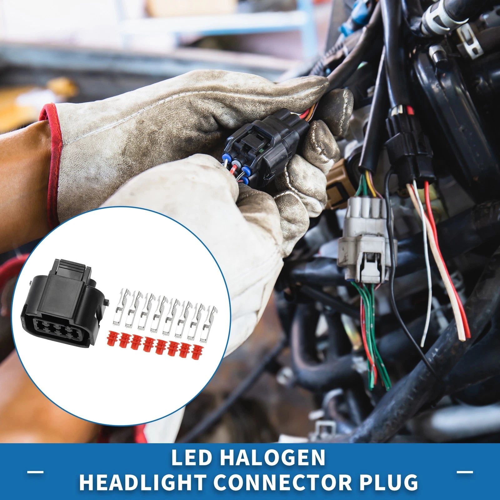 LED Headlight Connector Plug 8 Pin Replacement for Hyundai Elantra (2011–2015)