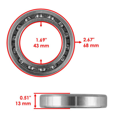 Rear Differential Bearing Seal Kit for Honda Recon 250 TRX250 2002-2020