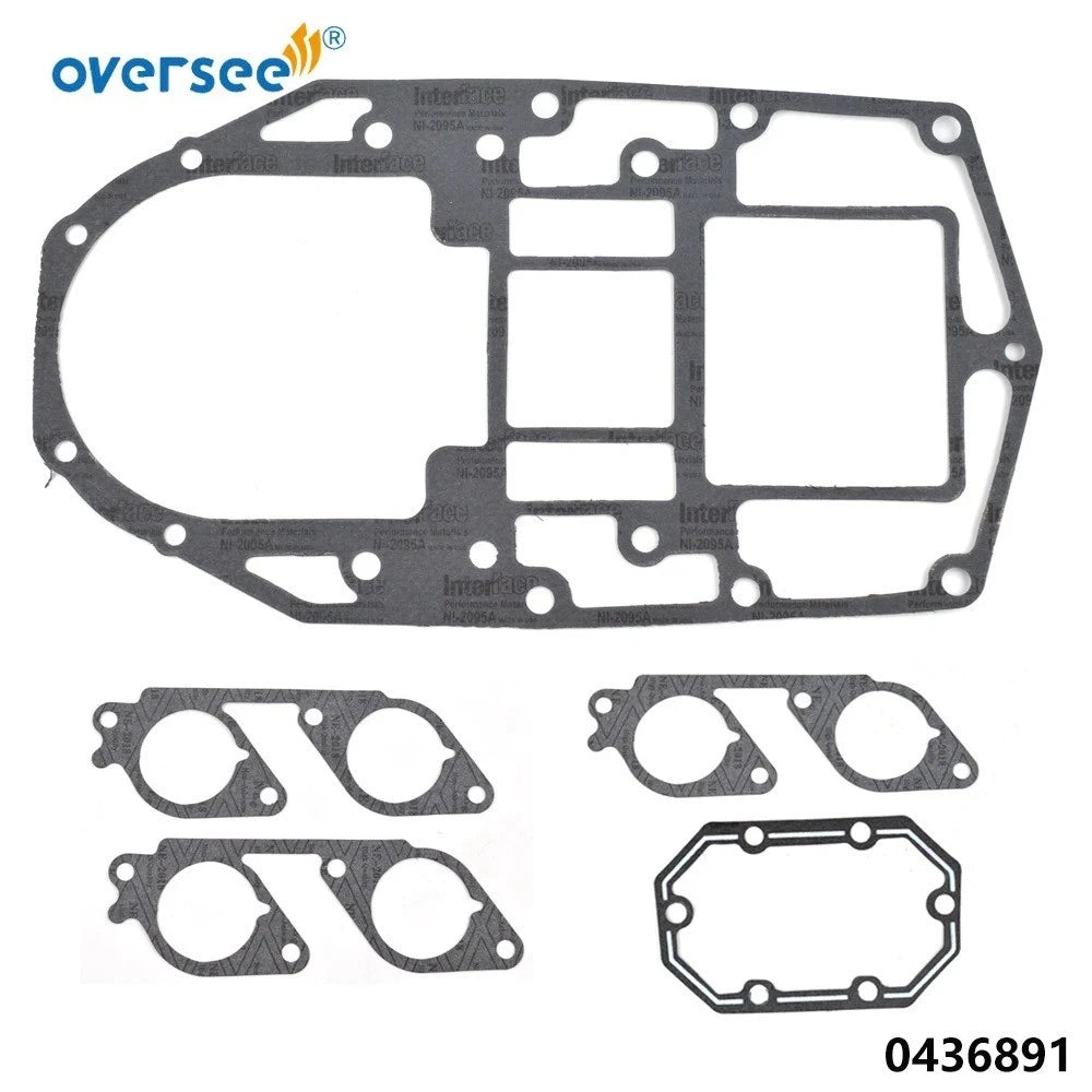 Set of 2 Power Head Gasket for Evinrude Johnson OMC V6 185HP-225HP (1978–1995) 0436891, 0777469