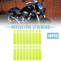18pc Reflective Safety Stickers for Helmet Bicycle Motorcycle Green (PET)