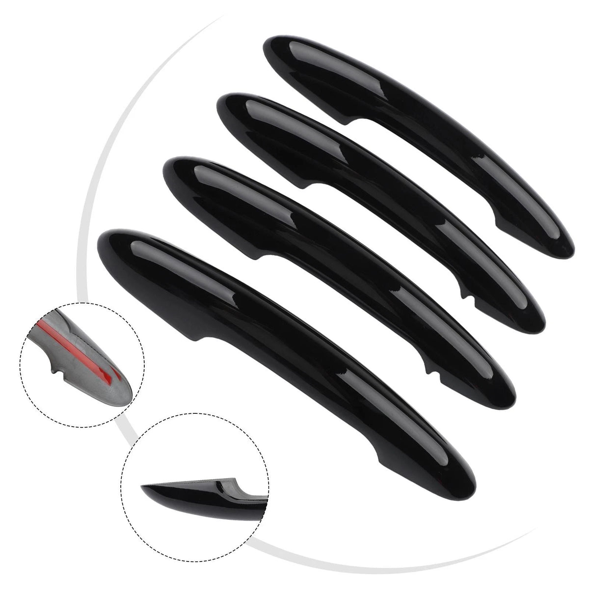Set of 4 ABS Gloss Black Door Handle Covers for MINI Cooper Countryman (2010–2023)