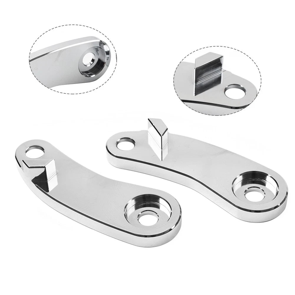 Turn Signal Mount Relocation Kit For Harley Softail Bad Boy Springer Silver