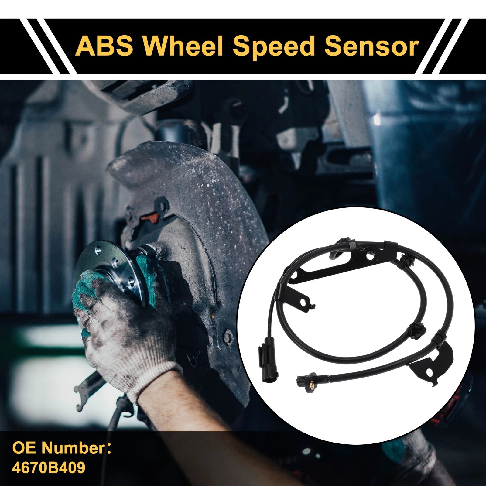 ABS Wheel Speed Sensor Rear Left Replacement for Mitsubishi Outlander Sport (2011–2017)