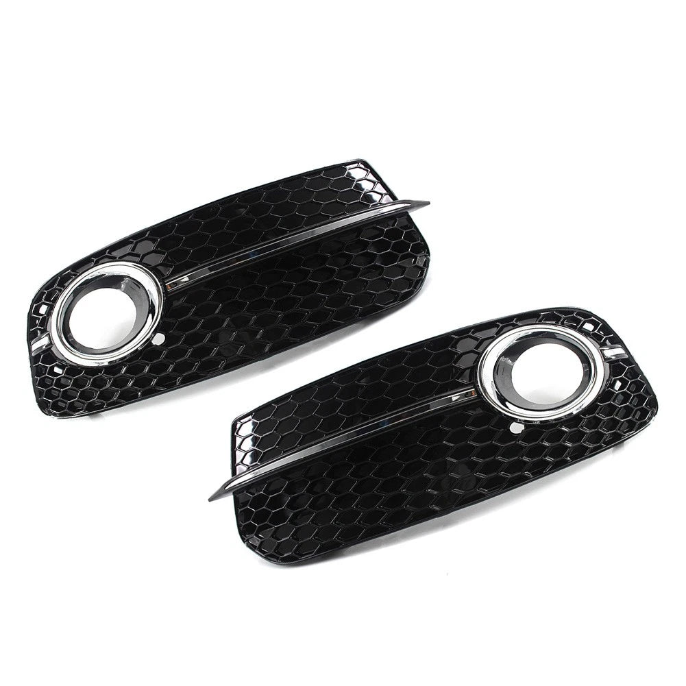Pair Front Bumper Fog Light Grille Upgrade for Audi Q5 (2013–2017)