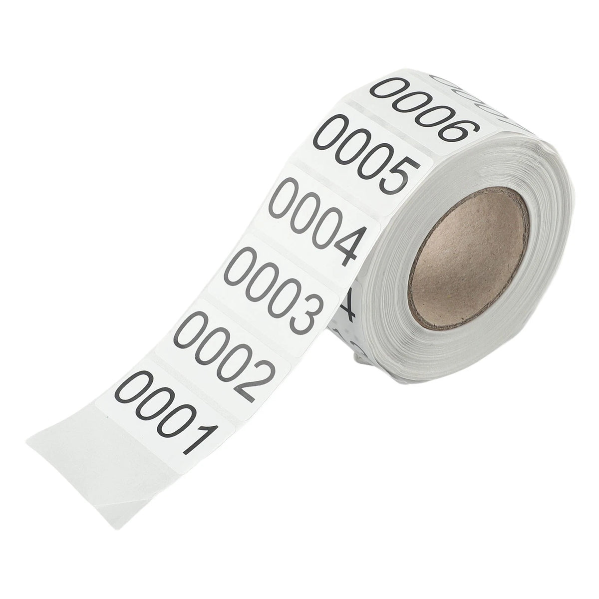 Roll of 1000 Consecutive Inventory Number Stickers for Labeling