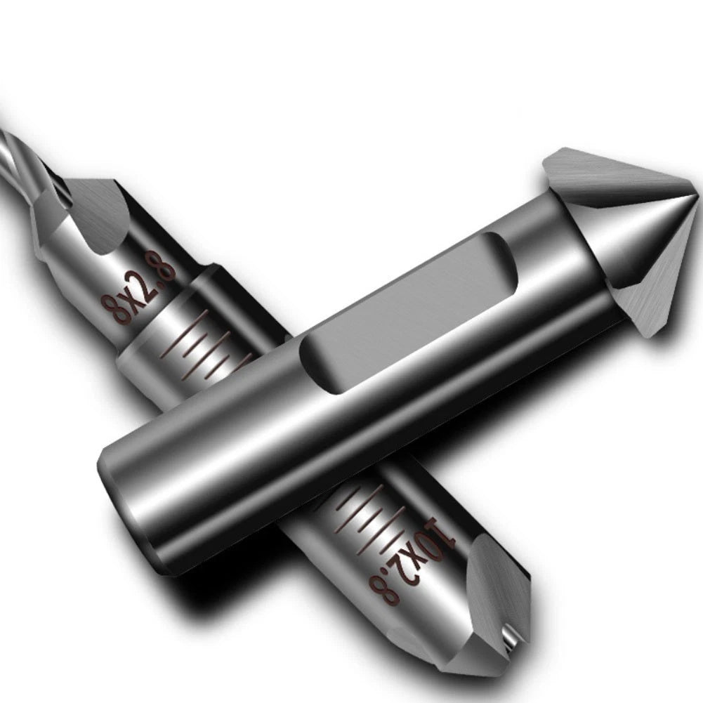 Set of 4 Compact Countersink Drill Bits for Woodworking