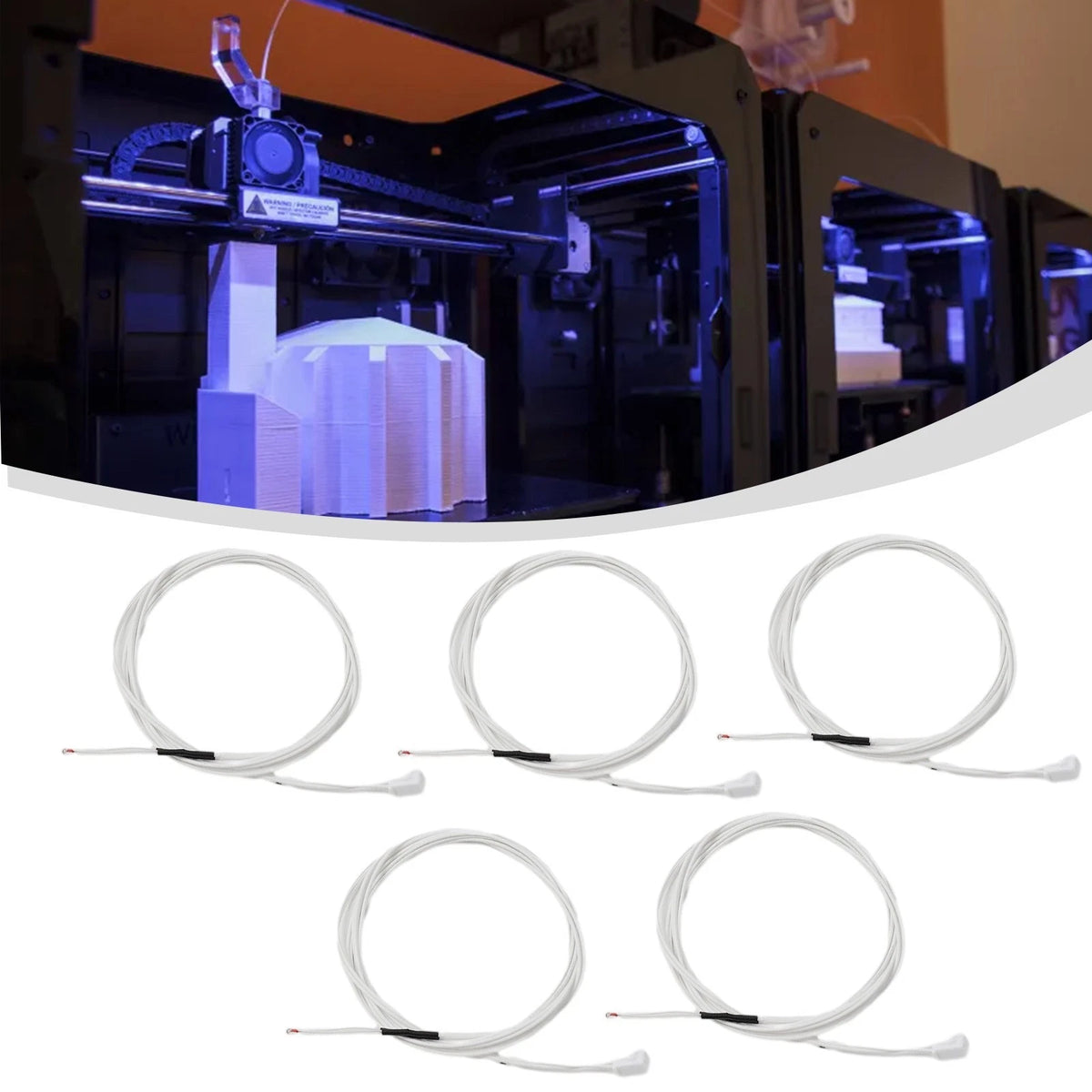 5X Thermistor Temperature Sensor 100K for Ender 3 Pro, CR-10, CR-10S
