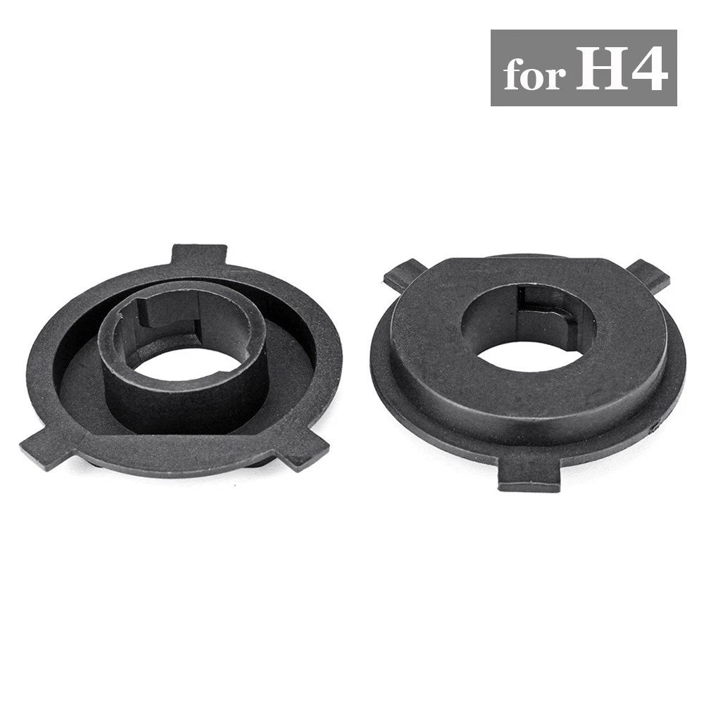 2X Black Headlight Bulb Base Adapter Socket Retainer for LED H4