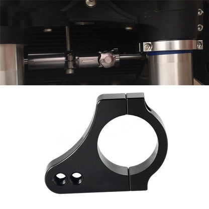 1 x 40MM Black Universal Motorcycle CNC Aluminium Steering Damper Fork Bracket