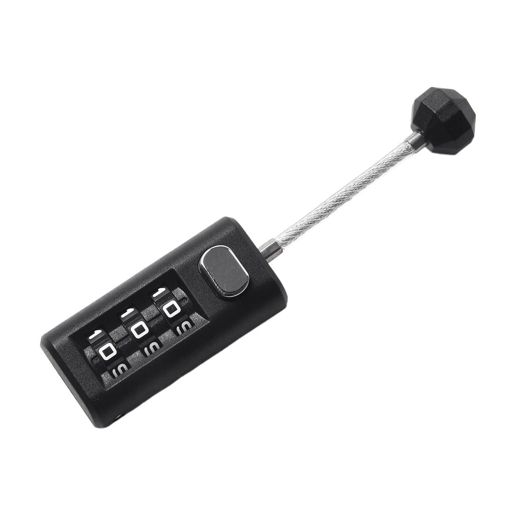 3-Digit Resettable ABS Padlock for Backpack Zippers