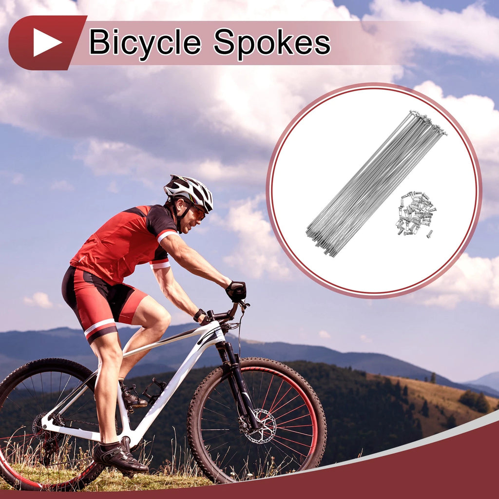 Bicycle Spokes 45 Steel Galvanized Silver Tone for 267mm Wheels (36)