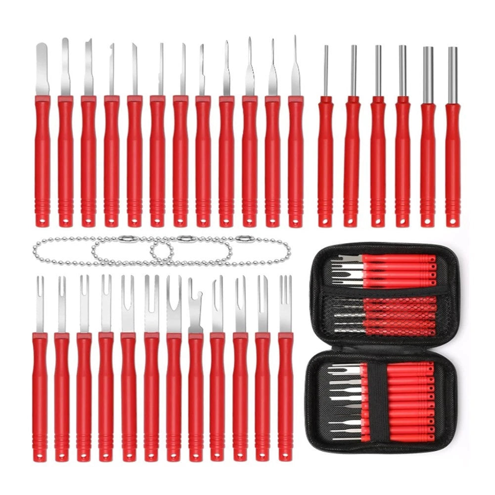 34pcs Wire Connector Removal Tool Set for Vehicles and Home