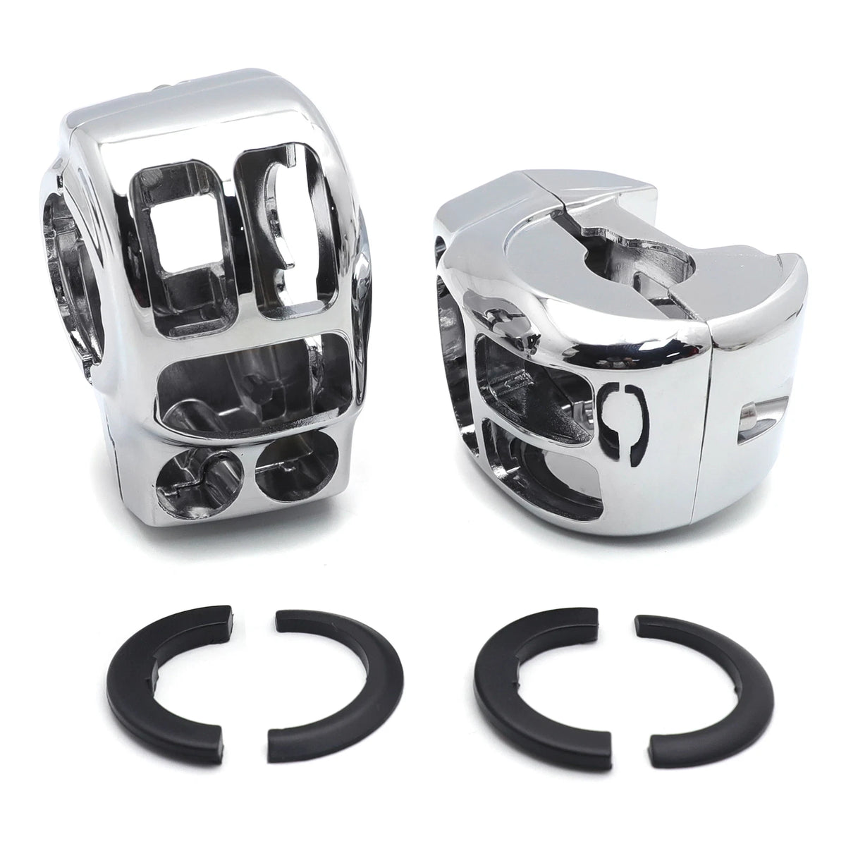 Chrome Switch Housing Cover Kit for Harley CVO Road King/CVO Limited (2014–Present)