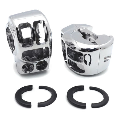 Chrome Switch Housing Cover Kit for Harley CVO Road King/CVO Limited (2014–Present)