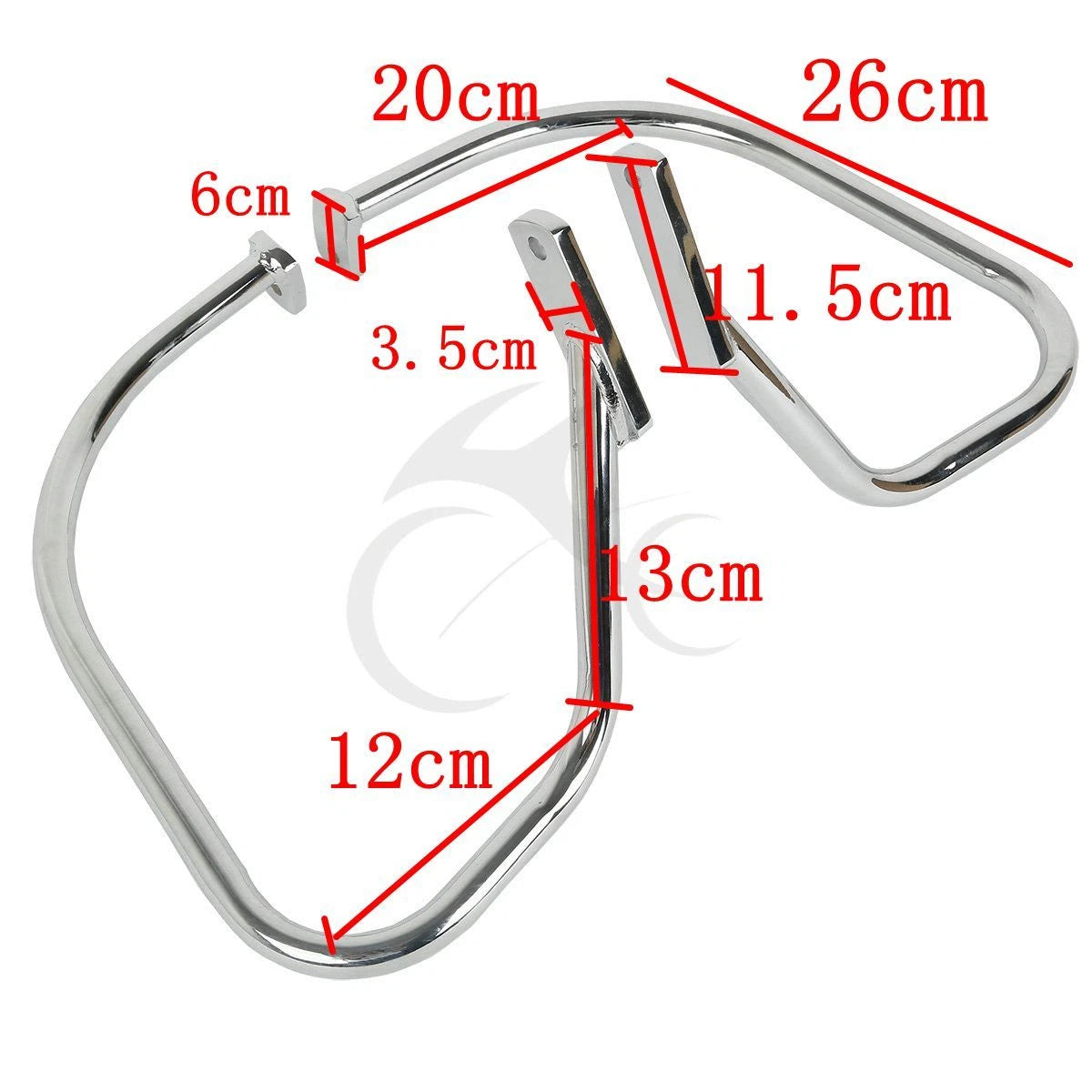 Chrome Saddlebag Guard Rail Crash Bar for Harley Softail (2000–2017)