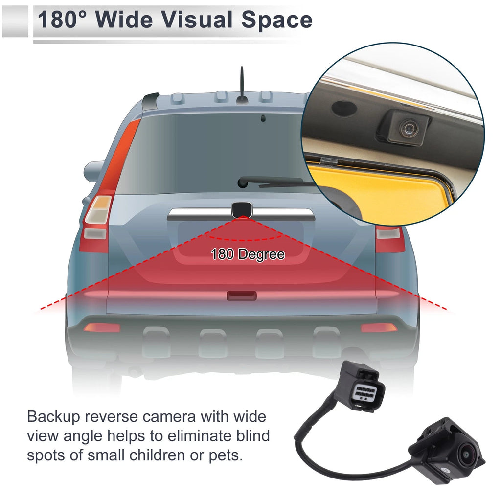 Rear View Backup Camera 120-180 Degree Replacement for Honda Civic Sedan 2019