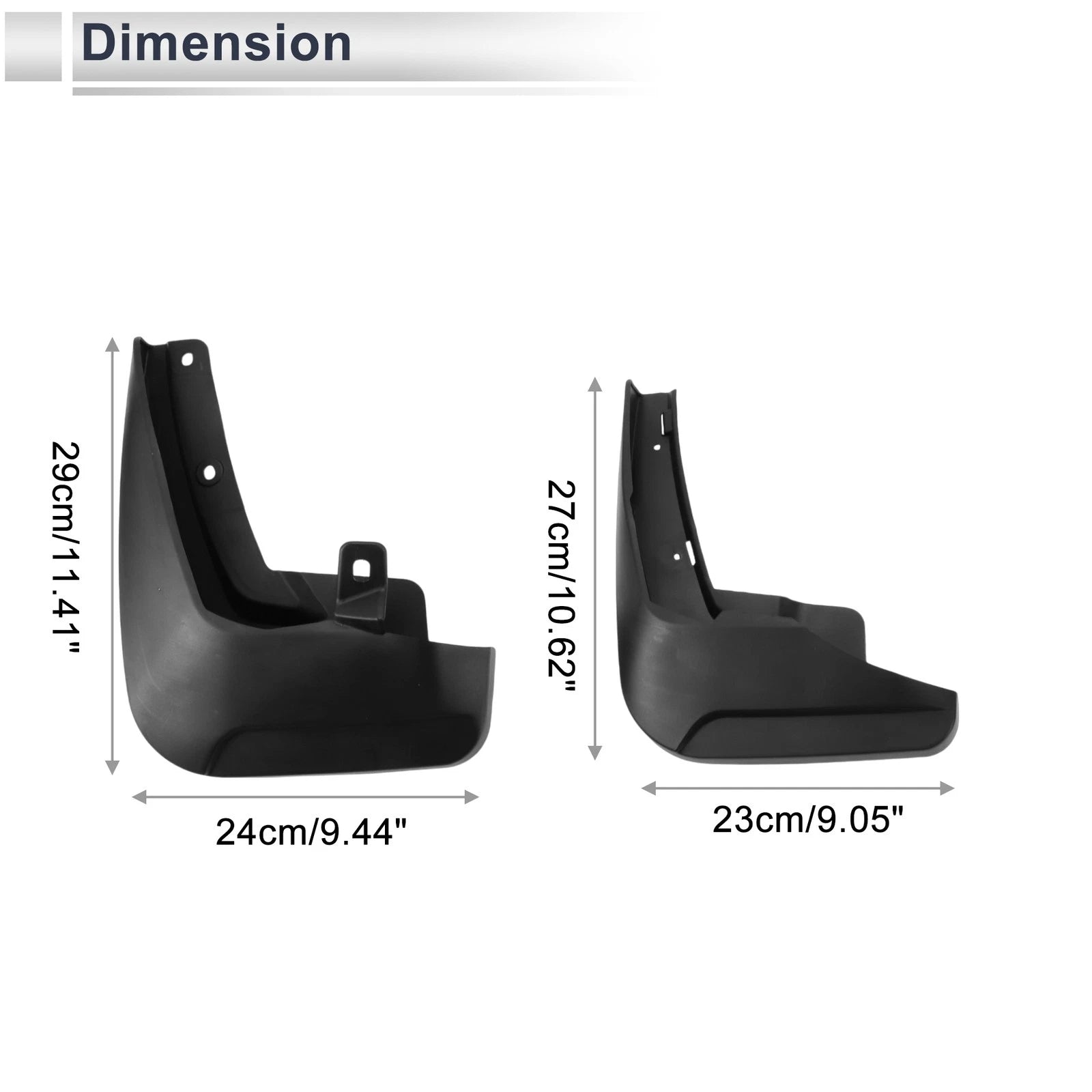 Mud Flaps Splash Guards 1 Set for Audi E tron (2019–2022)