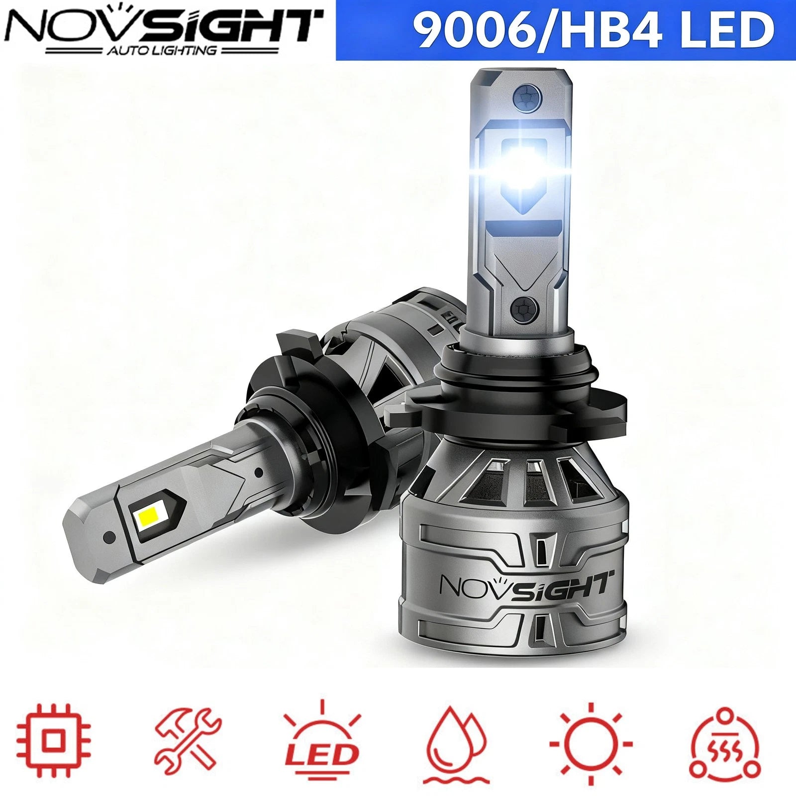 2X 9006 LED Headlight Bulbs for 6500K