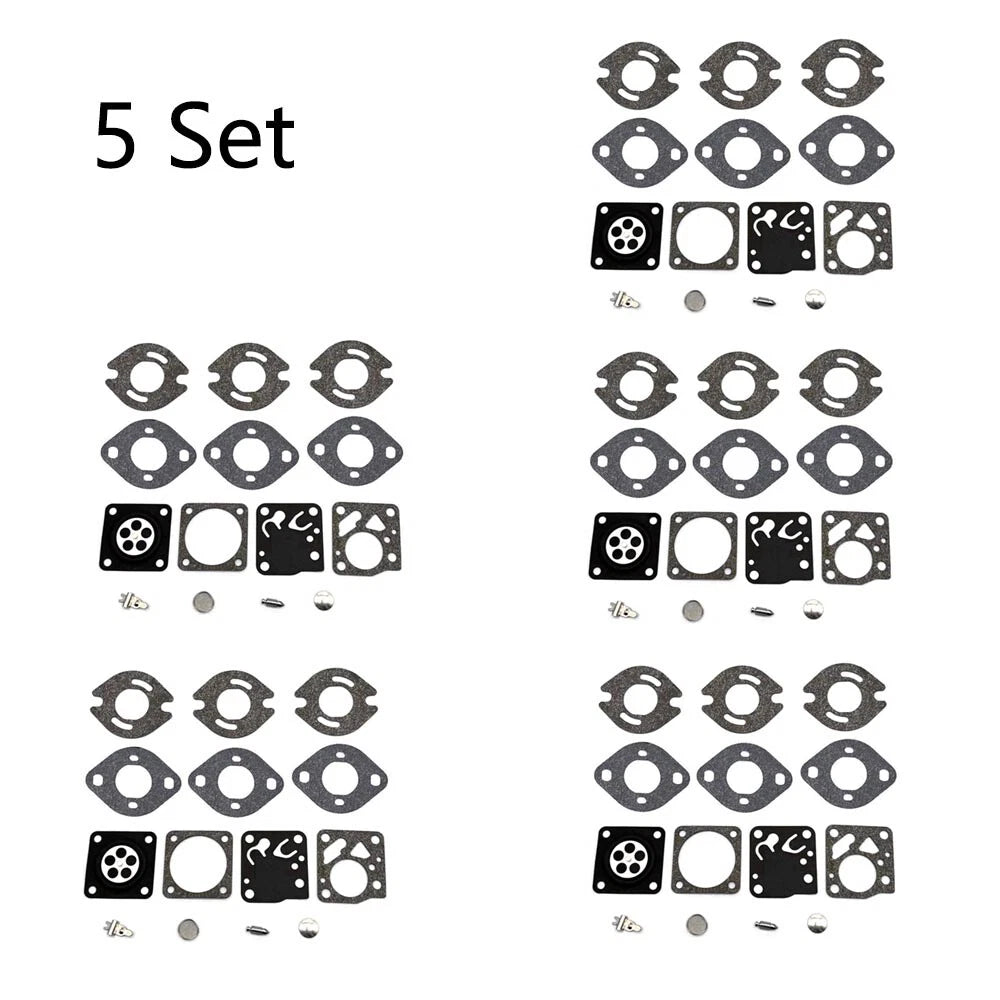 Set of 5 Carburetor Diaphragm Kits for Tecumseh TC200 TC300, Tillotson RK21 HU