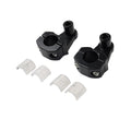 Handlebar Mount Clamps Riser for Motorcycle (7/8" to 1-1/8", Black)