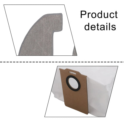 Replacement Main Brush Mop Cloth Dust Bag Side Brush Set for MONSGA MR1 (2019–2023)