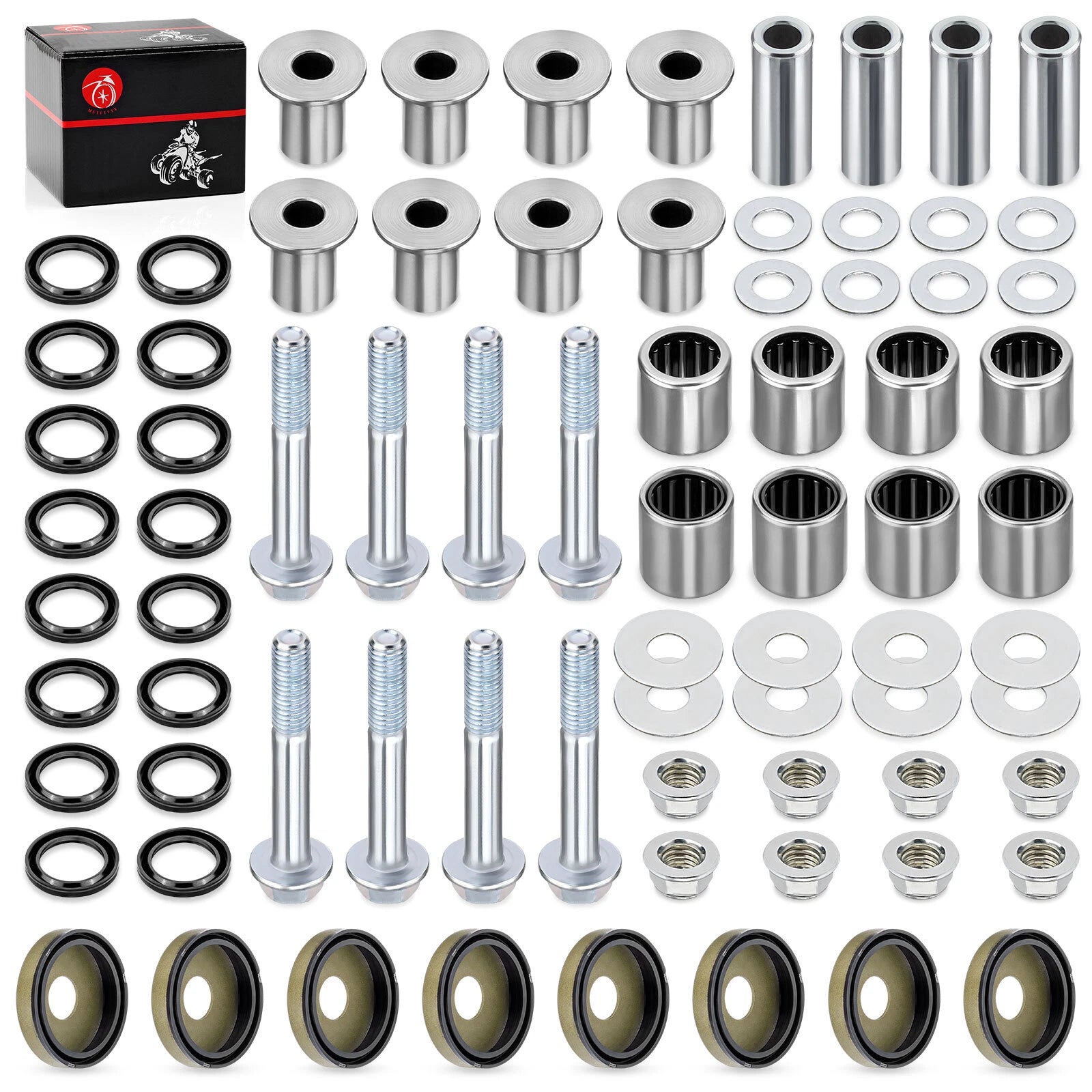 Upper & Lower A Arm Bushings Seals Kit for Suzuki Z400 LTZ400 (2003–2009)