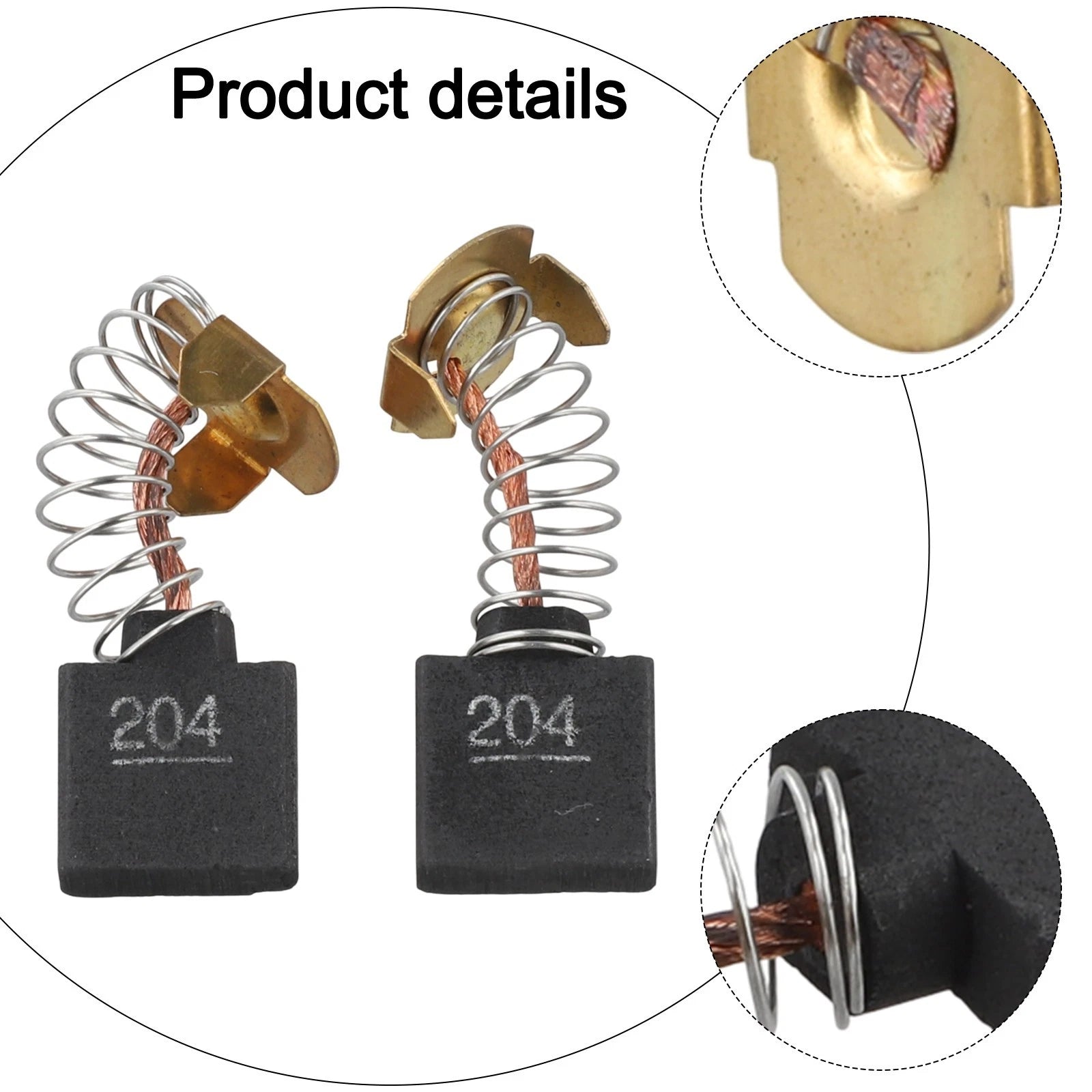2X Carbon Brush Replacements for Mak (CB204, CB203, CB202, CB200)