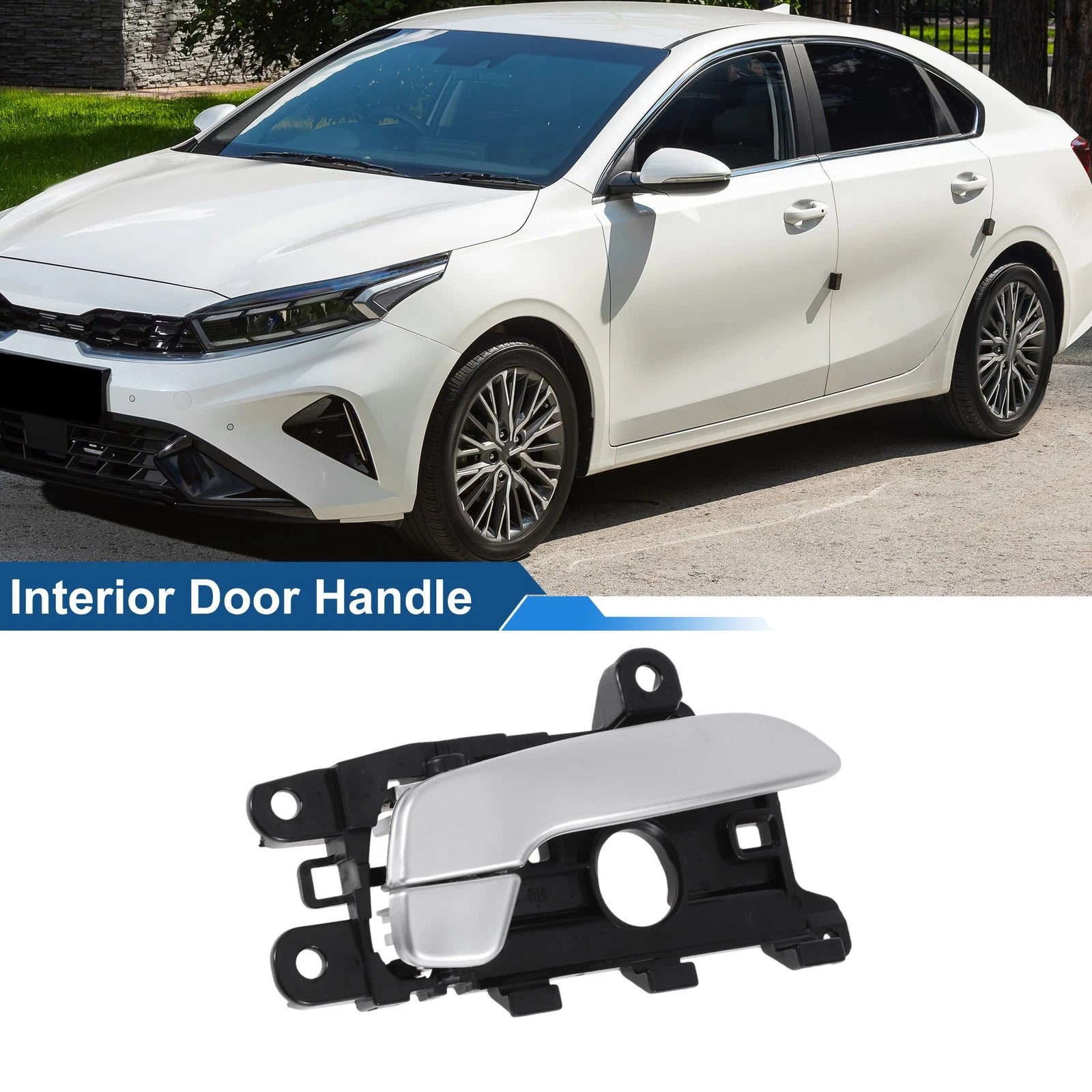 Front Driver Side Interior Door Handle for Kia K3 (2014–2017) Black Chrome