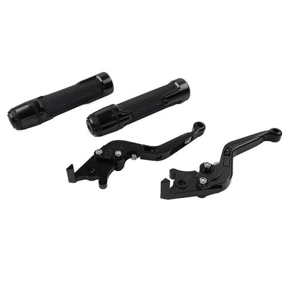 Black Extendable Brake Clutch Lever Handlebar Grip Set For Yamaha XMAX125/250